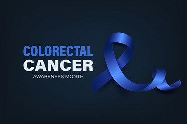 Colorectal cancer banner card placard vector