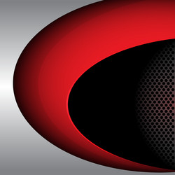red shape curve on circle mesh vector image