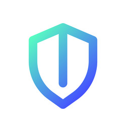 Security shield pixel perfect gradient linear ui vector