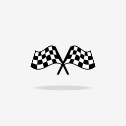 Checkered flags racing waving finish Royalty Free Vector
