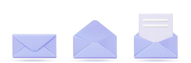 mail envelope icon set with marker new message vector image