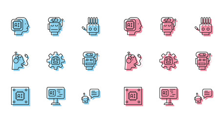 set line processor with microcircuits cpu vector image