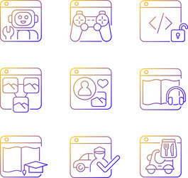 public-facing internet applications gradient vector image