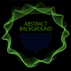 round smooth linear frame of wavy lines abstract vector image