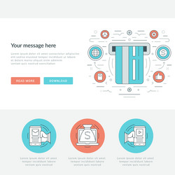 flat line business concept web site header vector image