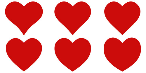 Red Heart Shape Collection Royalty Free Vector Image