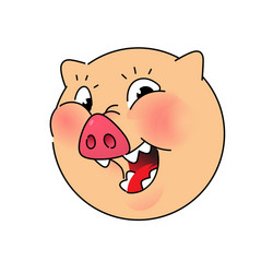 Head a pig logo symbol for company vector