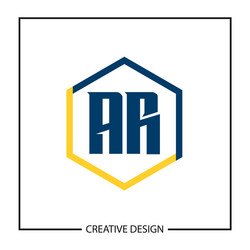 Initial letter ar logo template design Royalty Free Vector