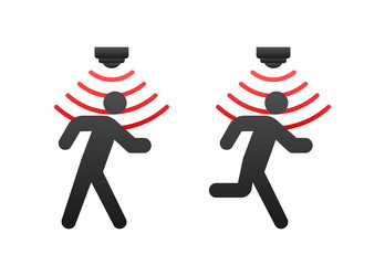 motion sensor icon touch signal vector image