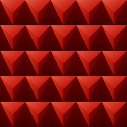 red regular triangular background vector image