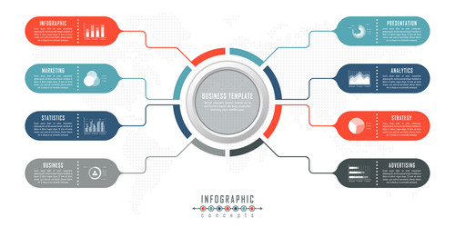 Timeline Chart Template - Data Visualization vector image