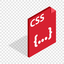css file extension isometric icon vector image