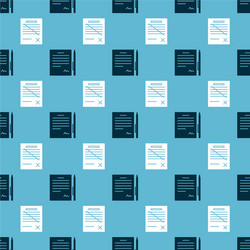 set contract with pen and delete file document vector image