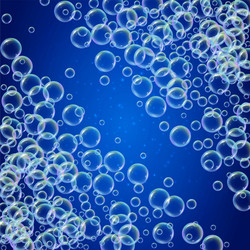 shampoo foam with colorful realistic bubbles vector image