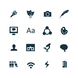 art design icons set vector