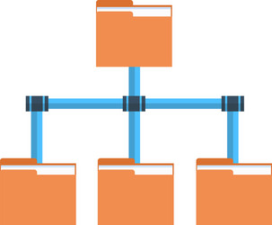 folder data access icon cloud computer connection vector image