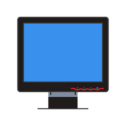 monitor screen front view display icon above vector image