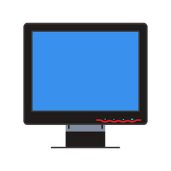 Monitor screen front view display icon above vector