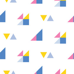 seamless geometric pattern with bright triangles vector