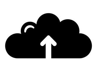 cloud upload data icon vector image