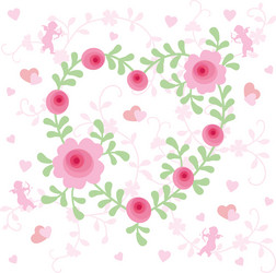 floral heart Vector Image