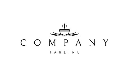 logo on which an abstract image of open vector image