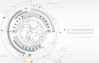 technology computer mechanical system vector image