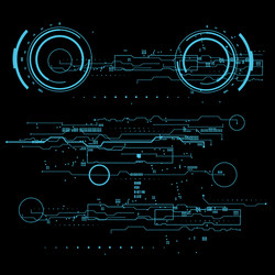 background with futuristic user interface design vector image