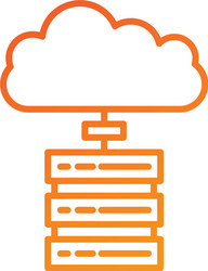 data base center server cloud computing connection vector image