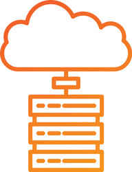 Data base center server cloud computing connection vector