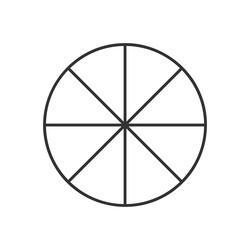 Eight Segmented Circle - Pie Chart vector image
