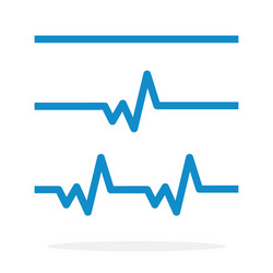 Fitness trackers pulcse line icon flat vector