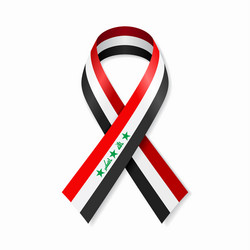 Iraqi Flag Ribbon Vector Image