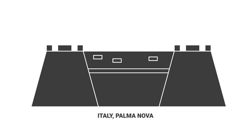 italy palma nova travels landsmark travel vector