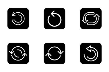 reload icon bundle set in style vector image