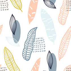 Scandinavian abstract pattern with organic shapes vector