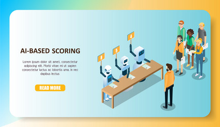 ai-based scoring model concept isometric vector image