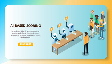 ai-based scoring model concept isometric vector