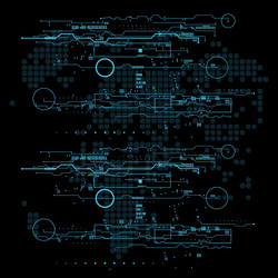 background with futuristic user interface design vector image