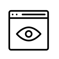 browser icon outline style design isolated vector image