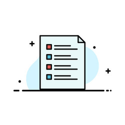 checklist check file list page task testing vector image