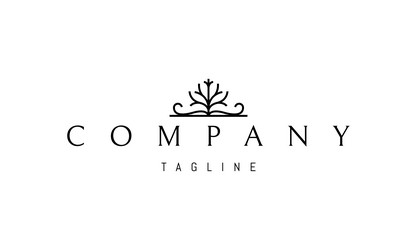 logo with an abstract image of a tree vector image