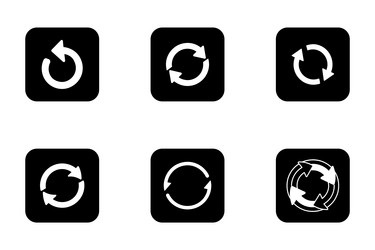 reload icon bundle set in style vector image