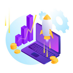 startup projects computer graph vector image