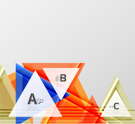 Triangles and geometric shapes abstract background vector