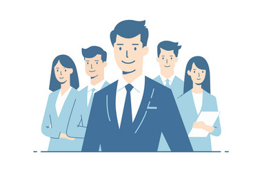 Business people standing together vector