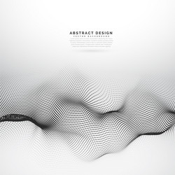 3D Particle Mesh Abstract Background vector image