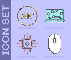 set computer mouse ar augmented reality vector image