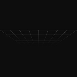 abstract 3d grid mesh in perspective checkered vector image