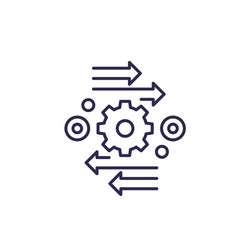 Automation & Optimization Line Icon vector image